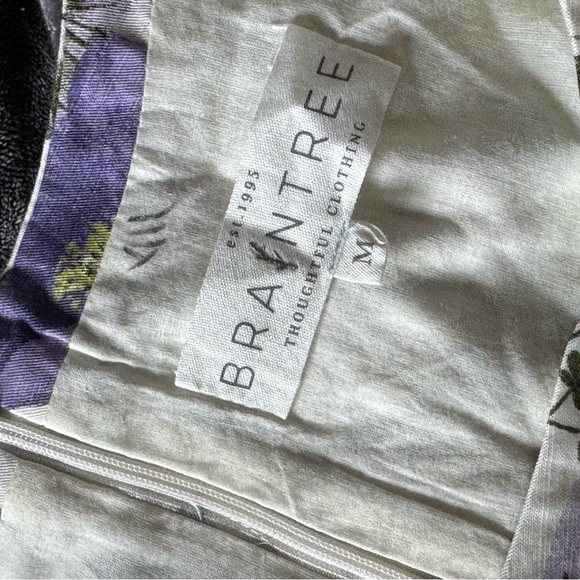 Thought Braintree Dress White Floral Flowers Organic Cotton size M - Picture 4 of 6